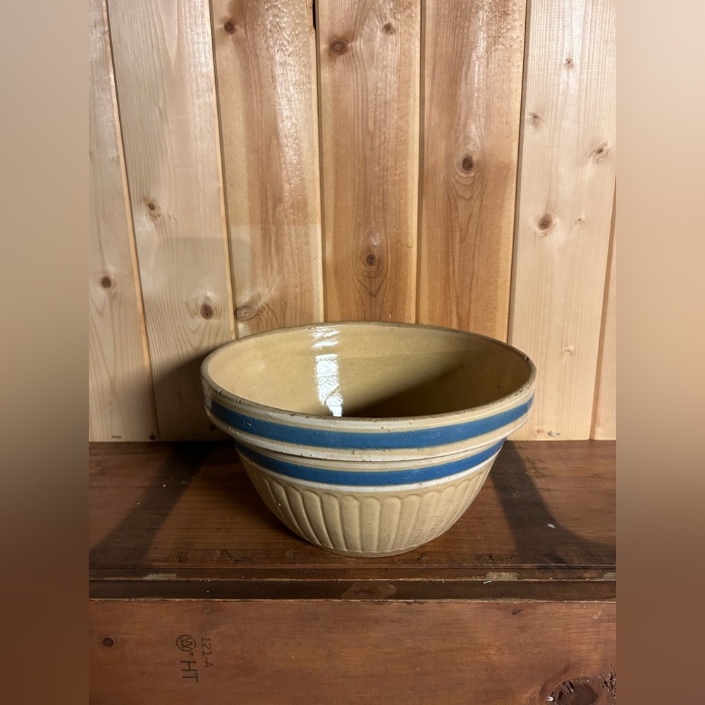 Antique Yellow Ware Mixing Bowl